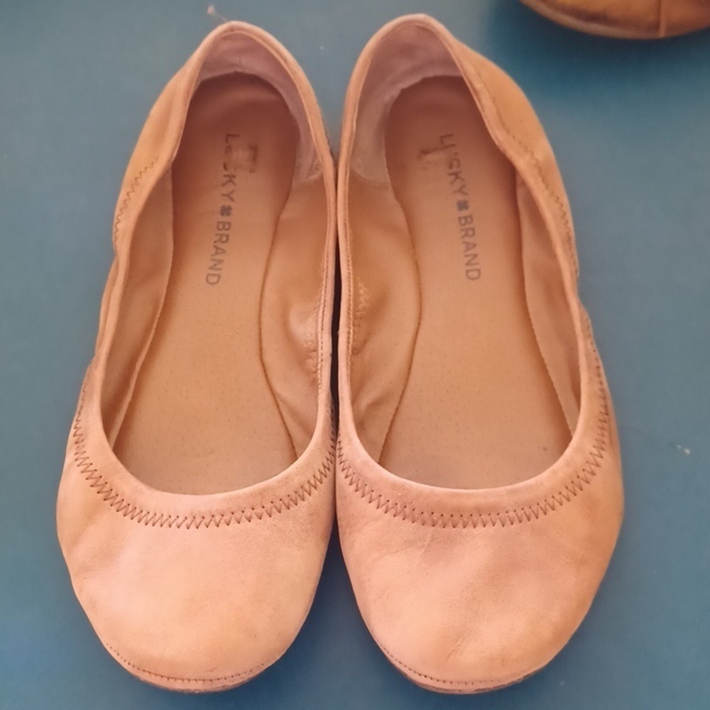 Lucky Brand ballet flats, tan, size 7.5